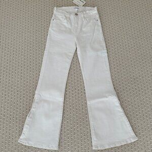 NWT Frame Side Slit Crop Flare Jeans